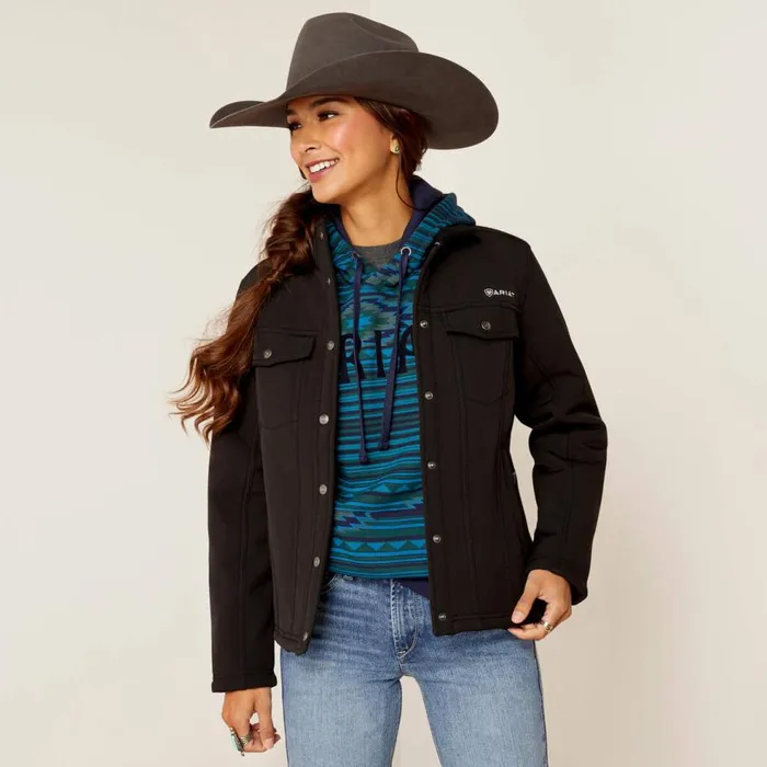 Women Berber Back Softshell Jacket Black Ariat Jackets and Vests