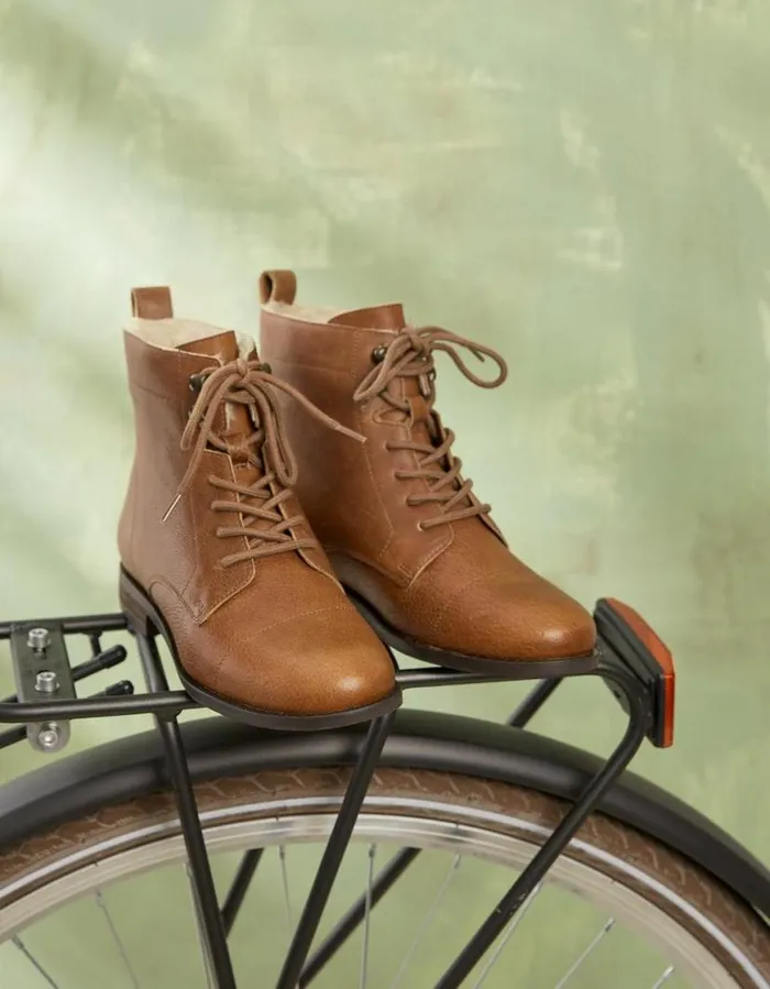 Women Boots FatFace Catrin Lace Up Ankle Boot Tan