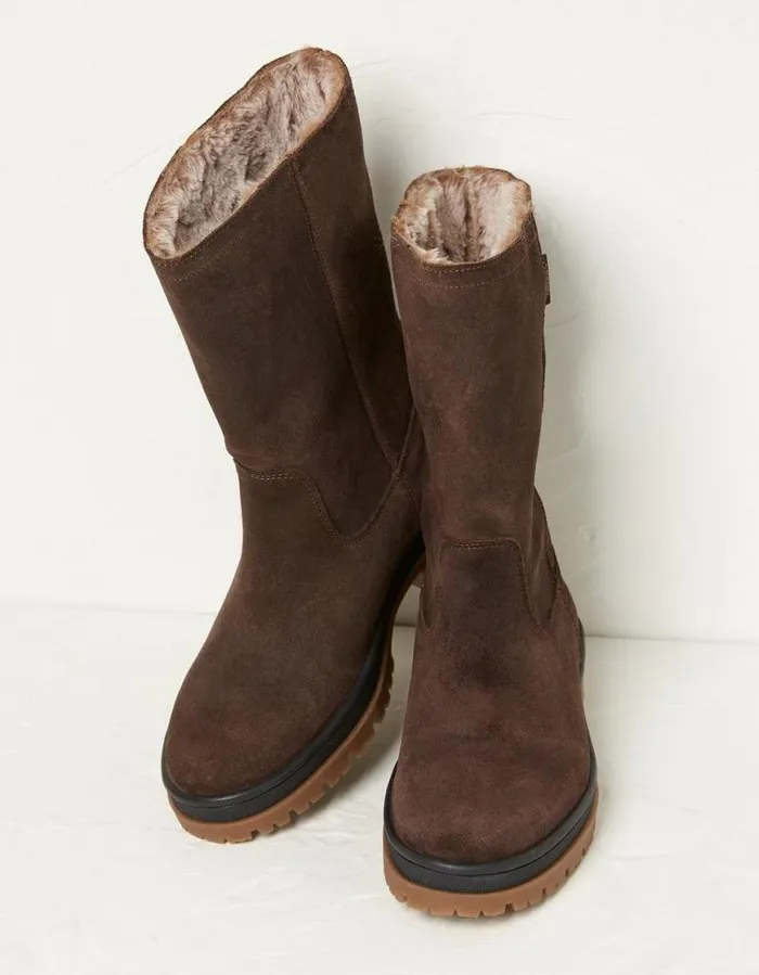 Women Boots FatFace Tabitha Midheight Walking Boot Chocolate Brown