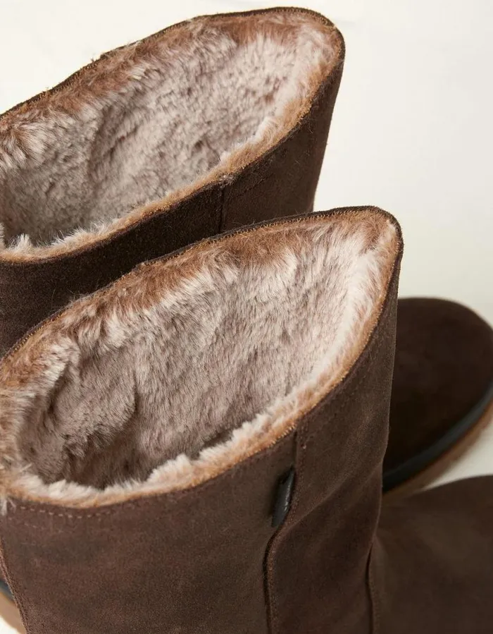 Women Boots FatFace Tabitha Midheight Walking Boot Chocolate Brown