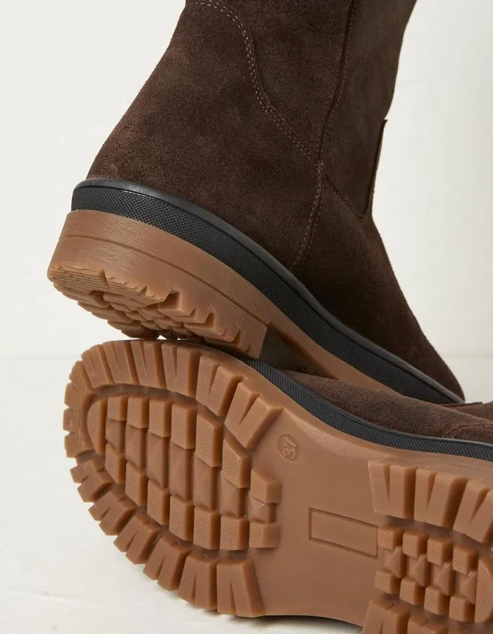 Women Boots FatFace Tabitha Midheight Walking Boot Chocolate Brown