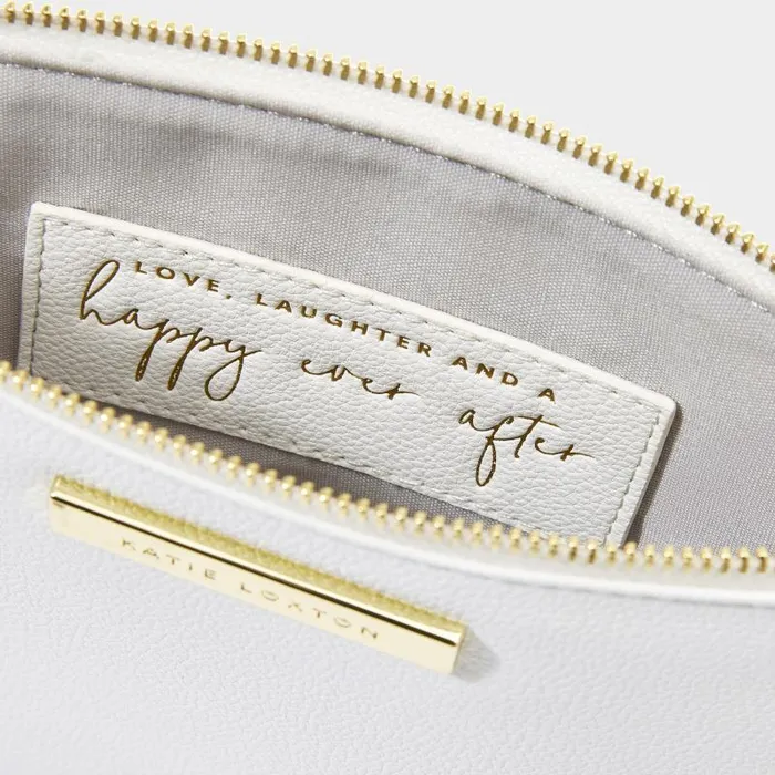 Women Bridal SemiPrecious Stone Pouch 039Love Laughter And A Happy Ever After039 Katie Loxton Clutch Bags and Pouches
