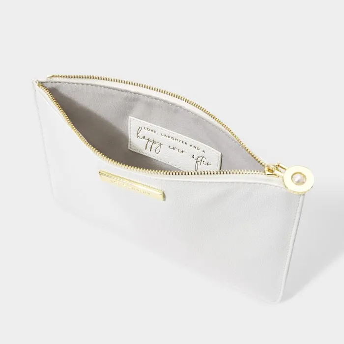 Women Bridal SemiPrecious Stone Pouch 039Love Laughter And A Happy Ever After039 Katie Loxton Clutch Bags and Pouches