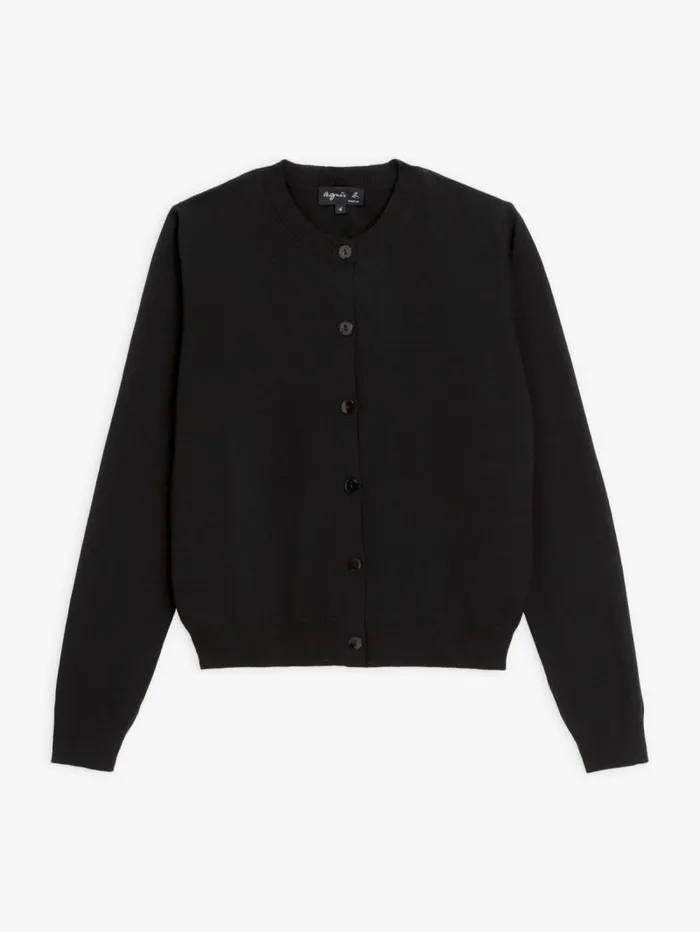 Women Cardigans Agns B Lover Black Merino Wool Cardigan
