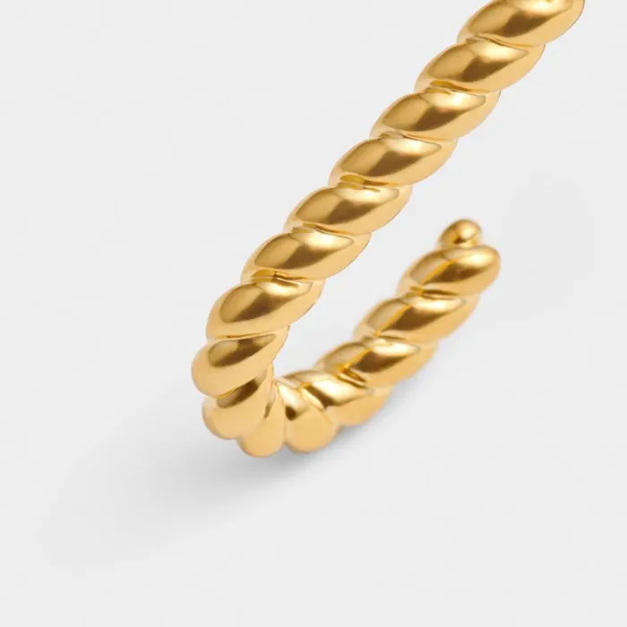 Women Celine Waterproof Gold Rope Hoop Earrings Katie Loxton Earrings