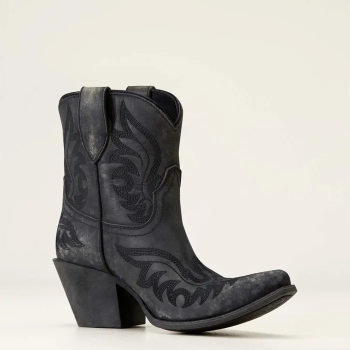 Women Chandler Western Boot Naturally Distressed Black Ariat Western Boots Women Chandler Western Boot Naturally Distressed Black Ariat Western Boots