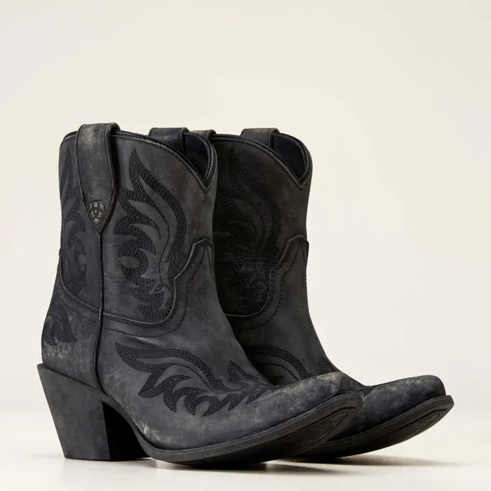 Women Chandler Western Boot Naturally Distressed Black Ariat Western Boots Women Chandler Western Boot Naturally Distressed Black Ariat Western Boots