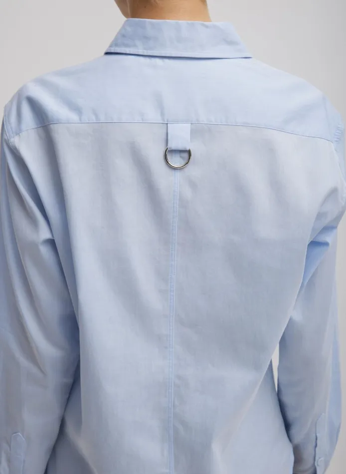 Women Charlie Men039s Slim Shirt Blue Tibi Tops