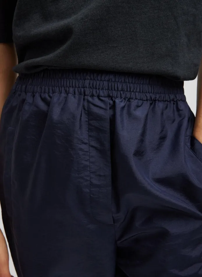 Women Crispy Nylon Kat Jogger Navy Tibi Fundamentals