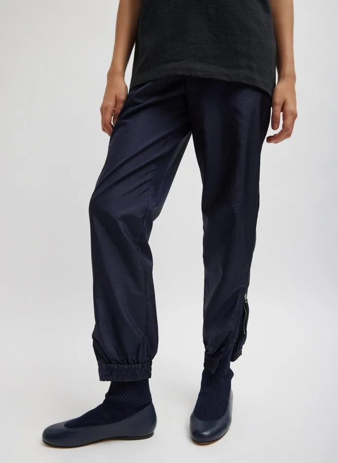 Women Crispy Nylon Kat Jogger Navy Tibi Fundamentals