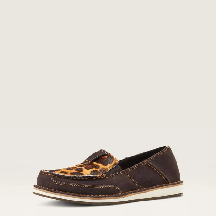Women Cruiser Chocolate Suedeleopard Hairon Ariat Shoes and Sneakers