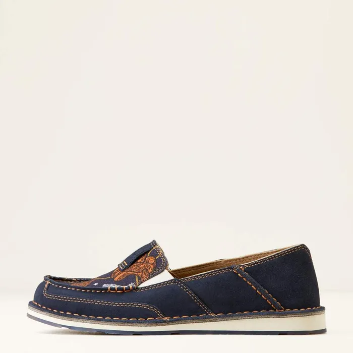 Women Cruiser Navy Blue Suede Saddle Up Print Ariat Shoes and Sneakers Women Cruiser Navy Blue Suede Saddle Up Print Ariat Shoes and Sneakers