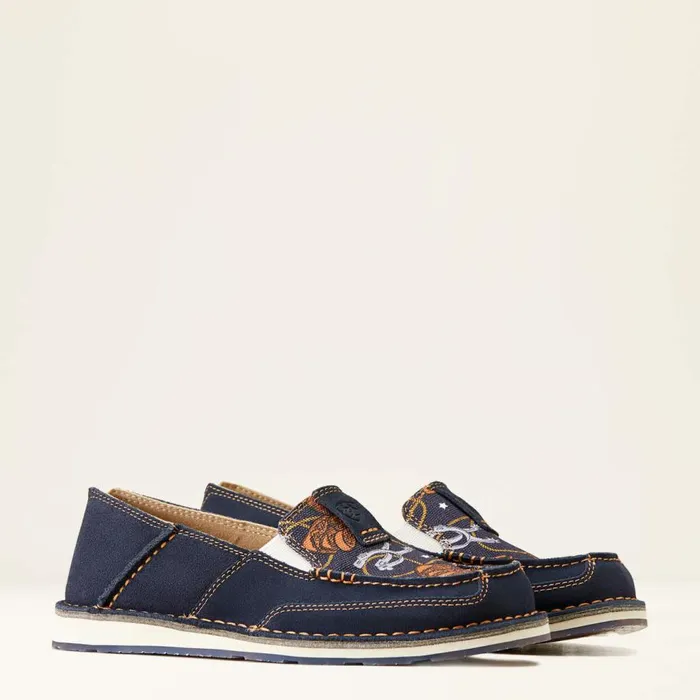 Women Cruiser Navy Blue Suede Saddle Up Print Ariat Shoes and Sneakers Women Cruiser Navy Blue Suede Saddle Up Print Ariat Shoes and Sneakers