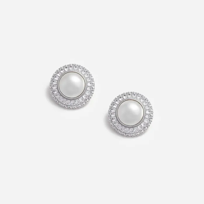 Women Crystal Pearl Earrings Self Portrait Jewellery