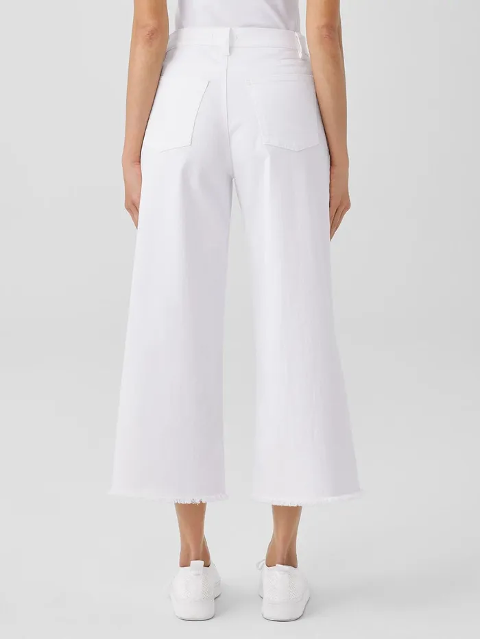 Women Denim Eileen Fisher Organic Cotton Denim WideLeg Jean White