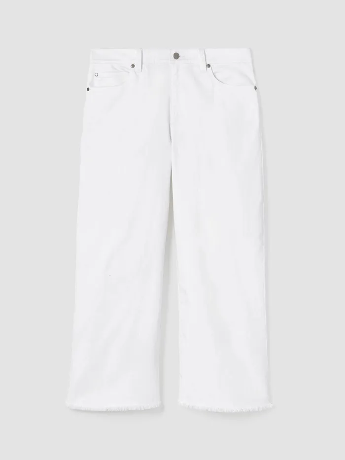 Women Denim Eileen Fisher Organic Cotton Denim WideLeg Jean White