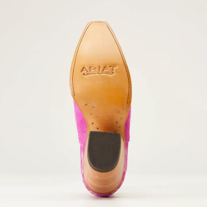 Women Dixon Bootie Haute Pink Suede Ariat Western Boots Women Dixon Bootie Haute Pink Suede Ariat Western Boots
