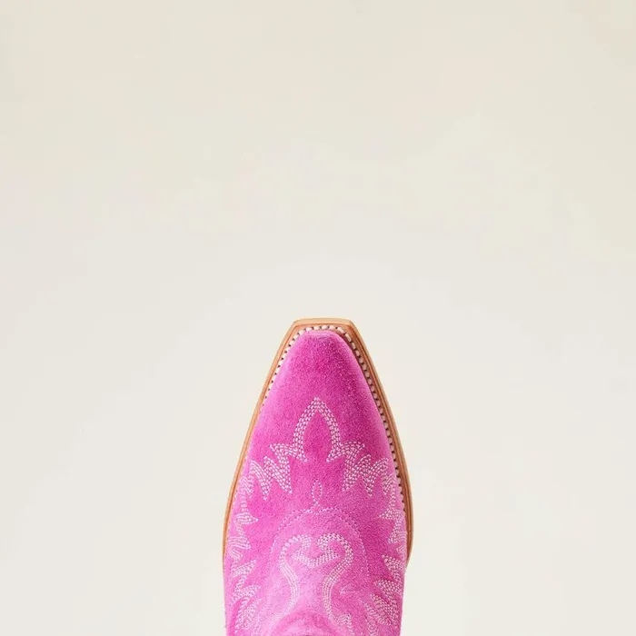 Women Dixon Bootie Haute Pink Suede Ariat Western Boots Women Dixon Bootie Haute Pink Suede Ariat Western Boots