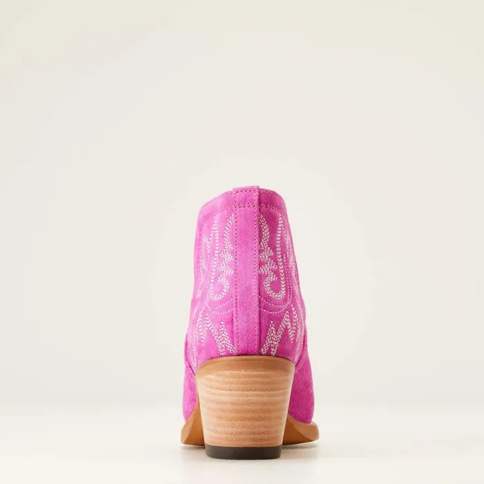 Women Dixon Bootie Haute Pink Suede Ariat Western Boots Women Dixon Bootie Haute Pink Suede Ariat Western Boots