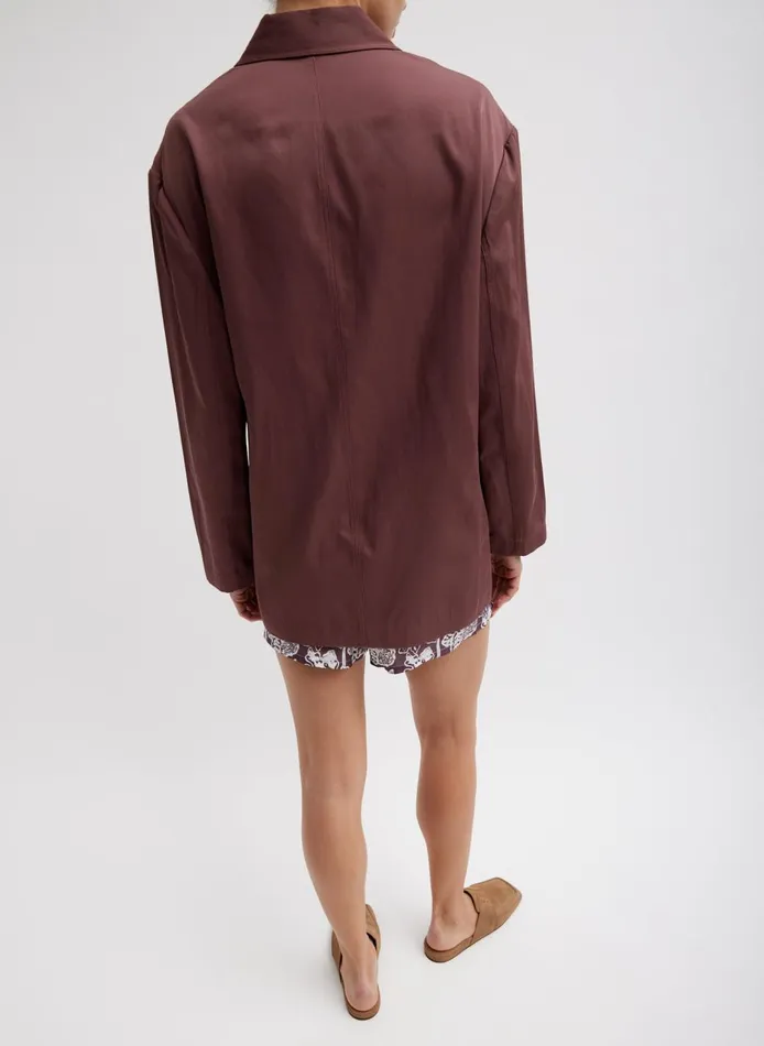Women Drapey Suiting Liam Blazer Cinnamon Tibi Suits