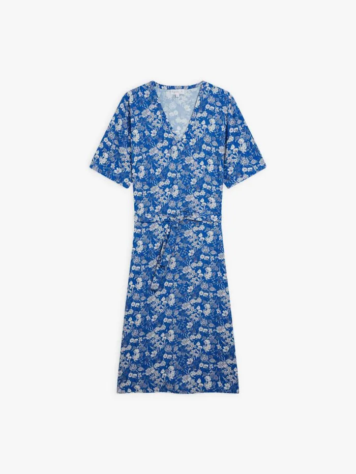 Women Dresses Agns B Blue Voile Flower Print Dress