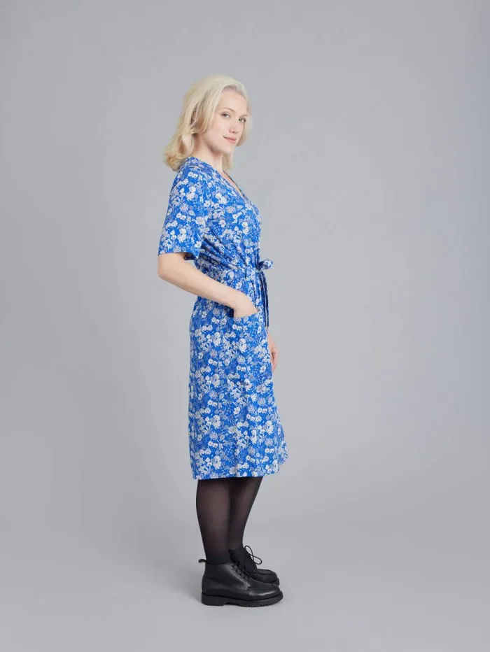 Women Dresses Agns B Blue Voile Flower Print Dress Women Dresses Agns B Blue Voile Flower Print Dress