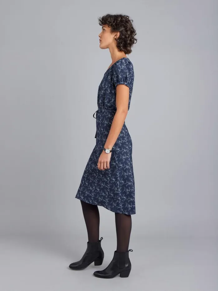 Women Dresses Agns B Midnight Blue Floral Print Pommy Dress Women Dresses Agns B Midnight Blue Floral Print Pommy Dress