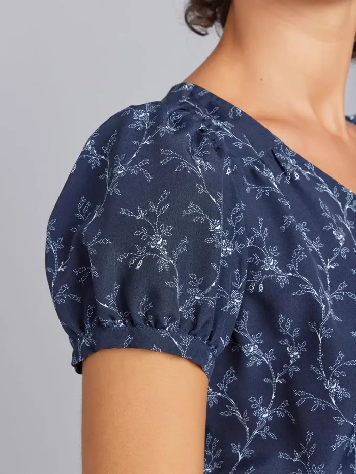 Women Dresses Agns B Midnight Blue Floral Print Pommy Dress Women Dresses Agns B Midnight Blue Floral Print Pommy Dress