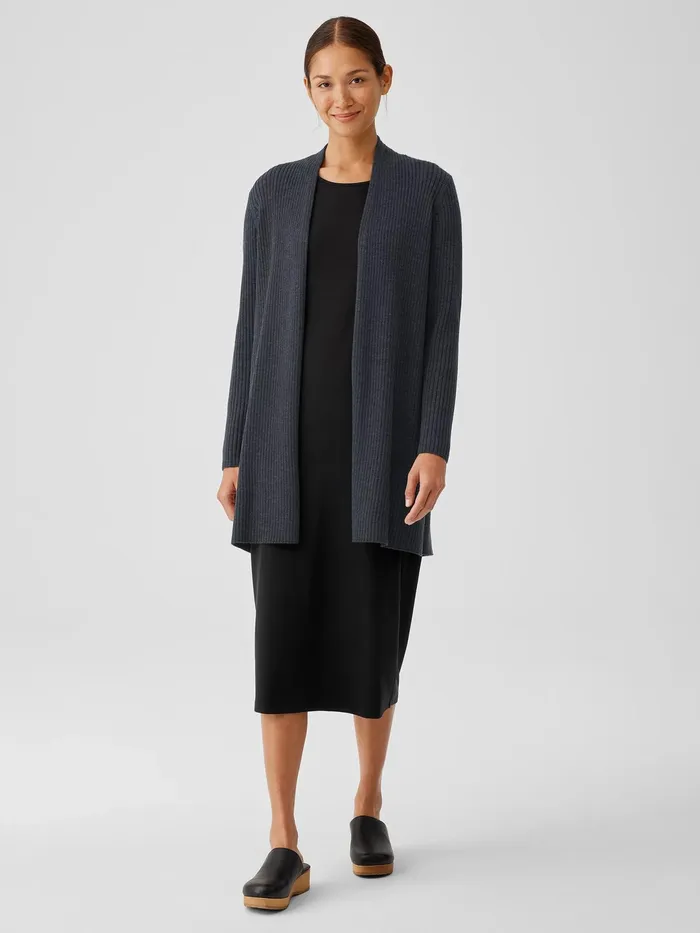 Women Dresses and Skirts Eileen Fisher Stretch Jersey Knit Jewel Neck Dress Black