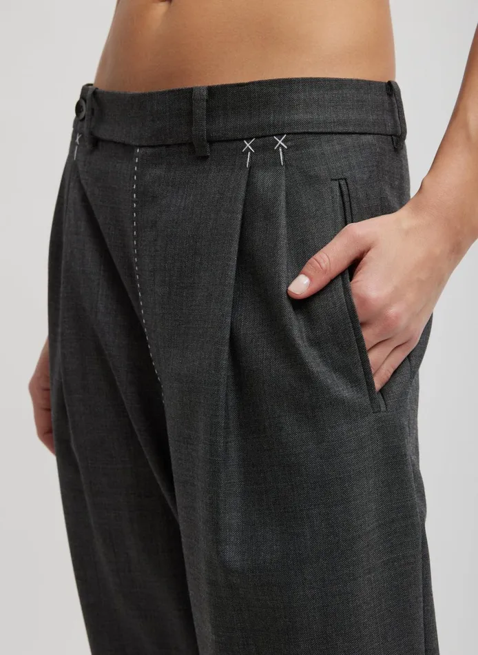Women Ellis Suiting Derrick Trouser Grey Multi Tibi Suits