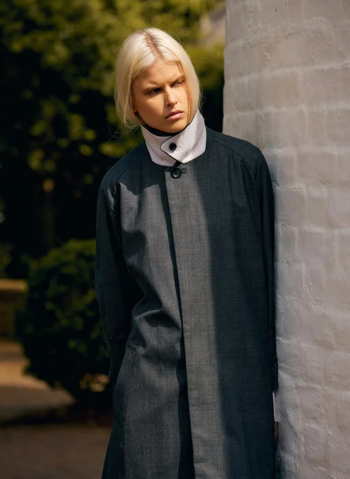 Women Ellis Suiting Frank Coat Grey Multi Tibi Jackets and Outerwear