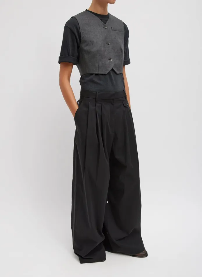 Women Ellis Suiting Shrunken Vest Grey Multi Tibi Tops