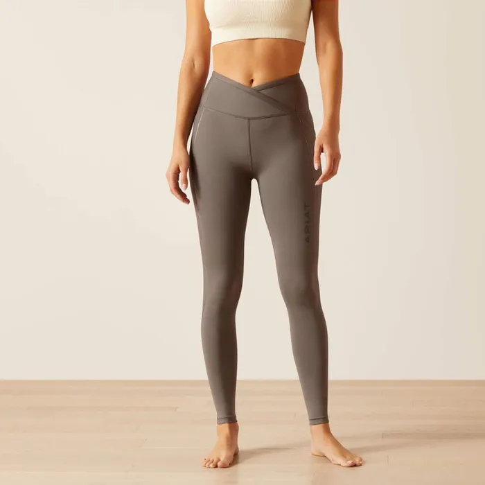Women Eos Chic Half Grip Tight Plum Grey Ariat Pants and Shorts