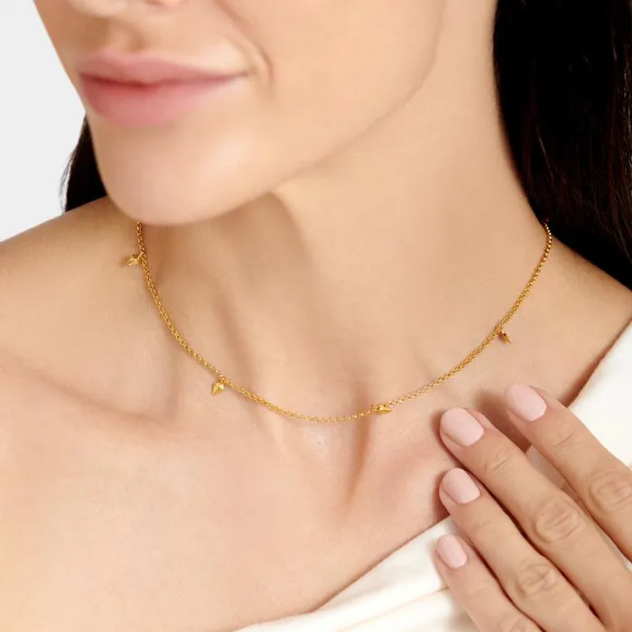 Women Estee Waterproof Gold Charm Choker Katie Loxton Necklaces