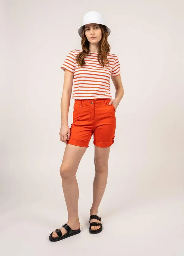 Women ETRILLE II White Tangerine Saint James New Summer Collection