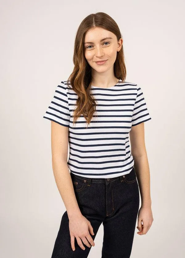 Women ETRILLE White Navy Saint James Breton Striped Shirts Women ETRILLE White Navy Saint James Breton Striped Shirts