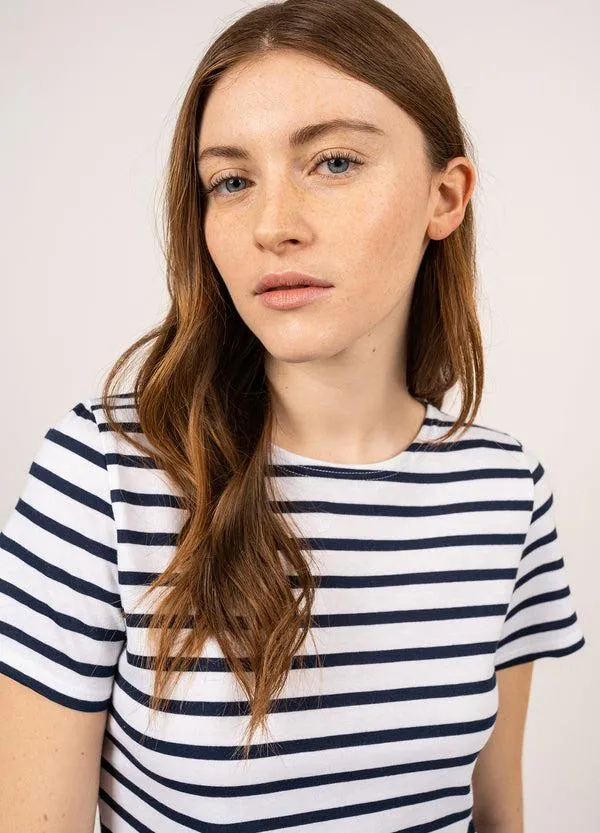 Women ETRILLE White Navy Saint James Breton Striped Shirts Women ETRILLE White Navy Saint James Breton Striped Shirts