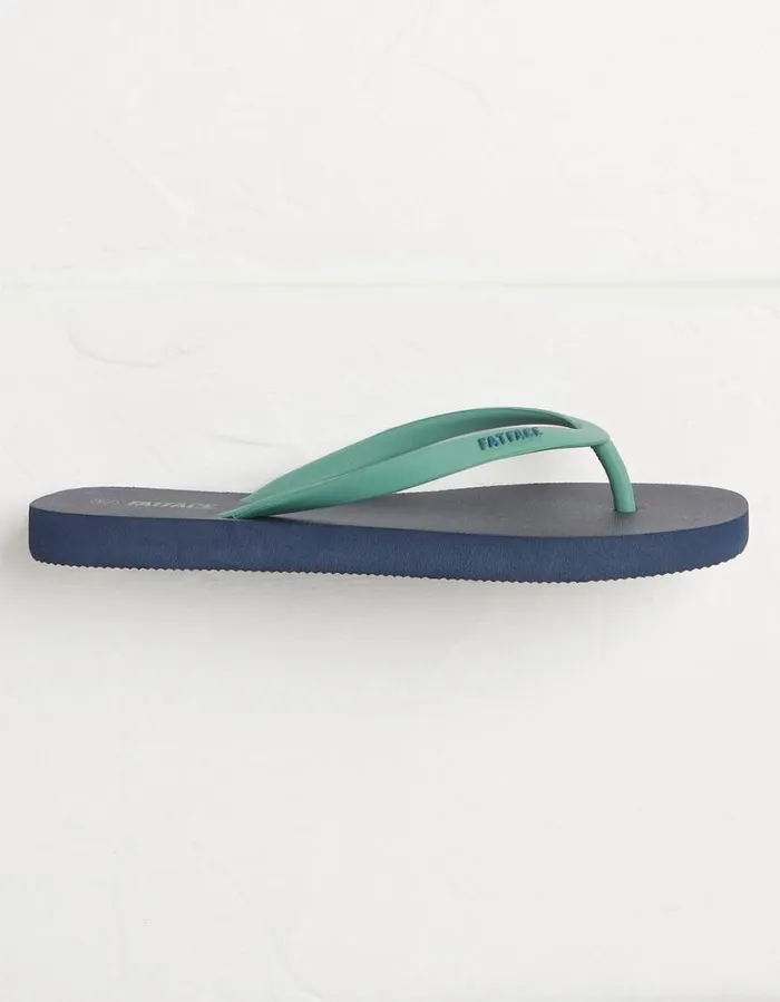 Women Flip Flops FatFace Portloe Flip Flop Navy