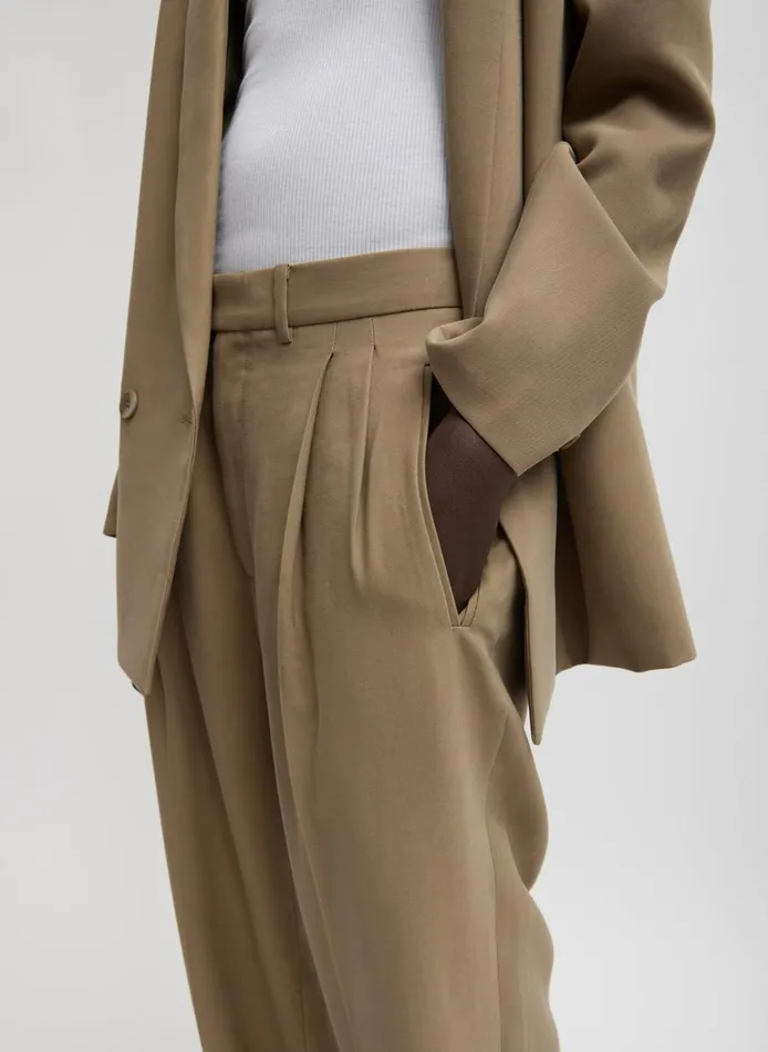 Women Fluid Suiting Derrick Men039s Trouser Walnut Tibi Pants and Shorts