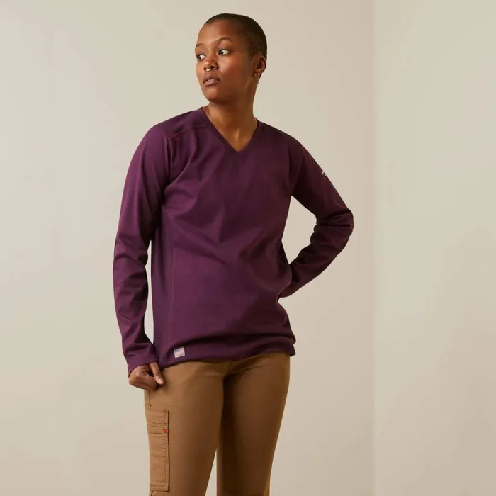 Women FR AC Crew Top Potent Purple Ariat TShirts and Tops