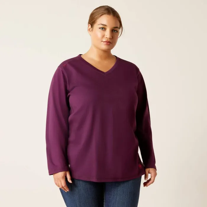 Women FR AC Crew Top Potent Purple Ariat TShirts and Tops Women FR AC Crew Top Potent Purple Ariat TShirts and Tops