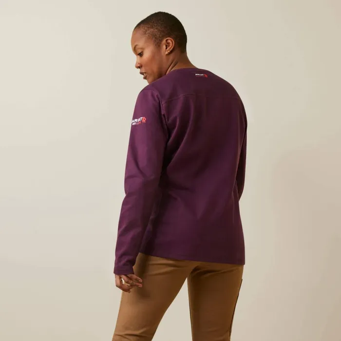 Women FR AC Crew Top Potent Purple Ariat TShirts and Tops Women FR AC Crew Top Potent Purple Ariat TShirts and Tops