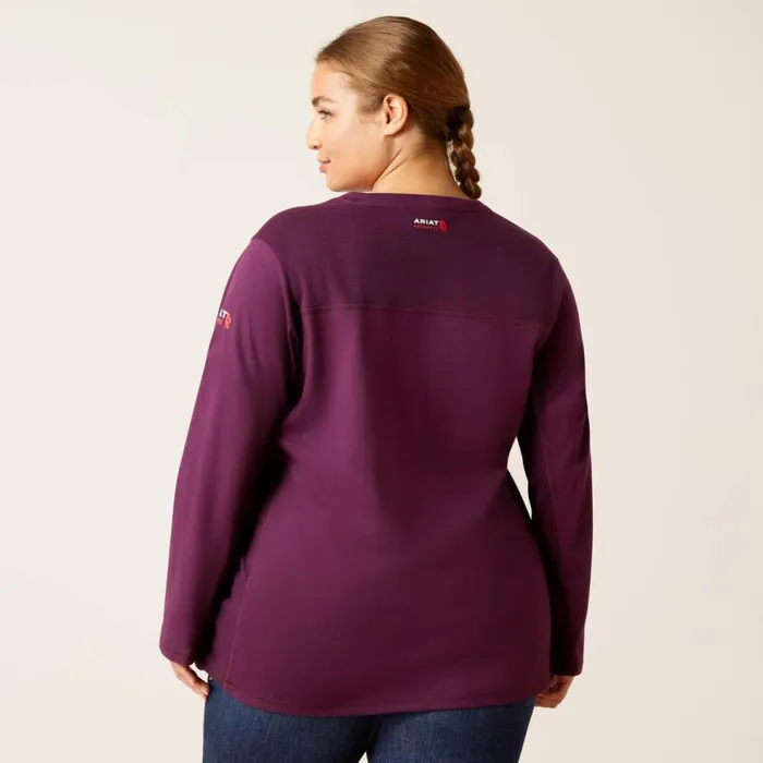 Women FR AC Crew Top Potent Purple Ariat TShirts and Tops Women FR AC Crew Top Potent Purple Ariat TShirts and Tops