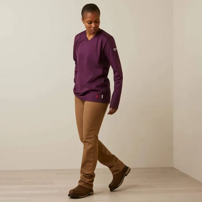 Women FR AC Crew Top Potent Purple Ariat TShirts and Tops Women FR AC Crew Top Potent Purple Ariat TShirts and Tops