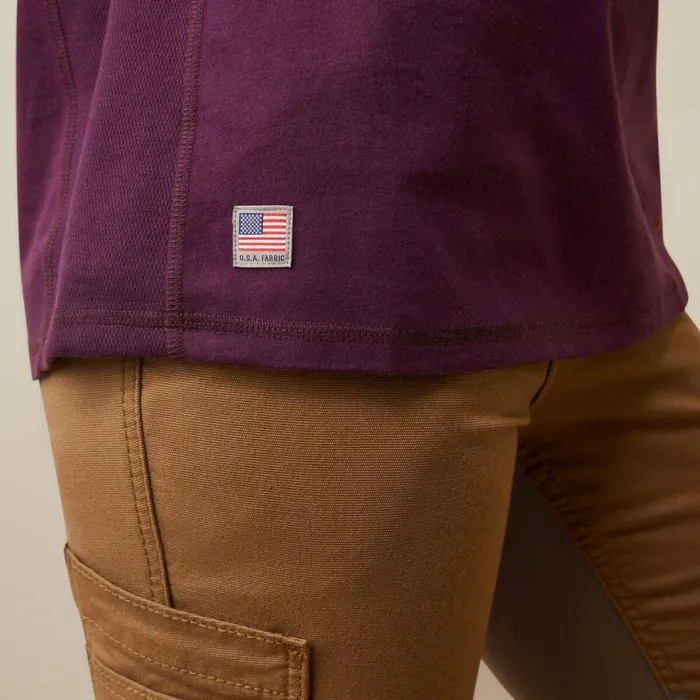 Women FR AC Crew Top Potent Purple Ariat TShirts and Tops Women FR AC Crew Top Potent Purple Ariat TShirts and Tops