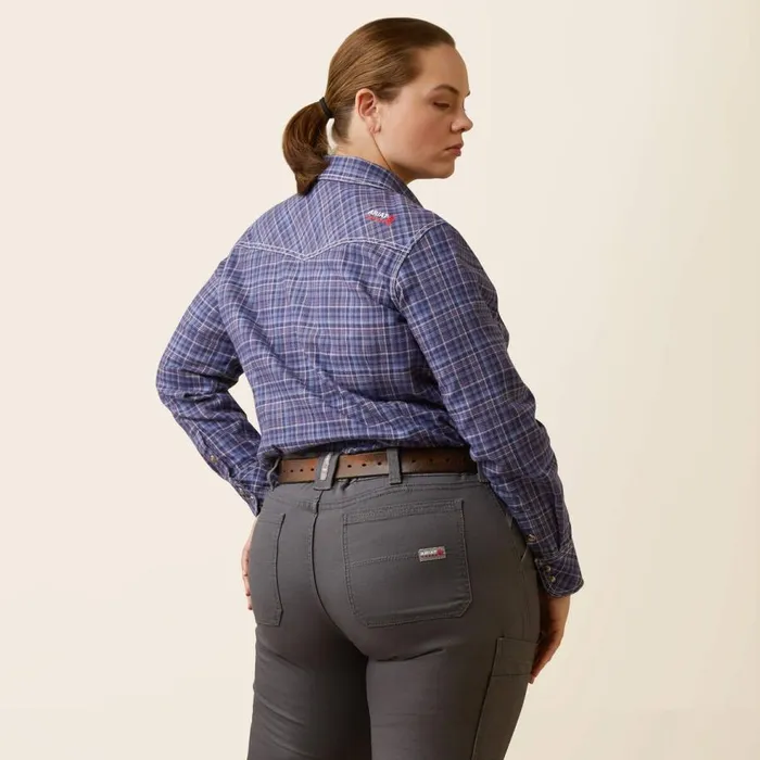 Women FR Tillie Snap Work Shirt Colony Blue Plaid Ariat TShirts and Tops Women FR Tillie Snap Work Shirt Colony Blue Plaid Ariat TShirts and Tops