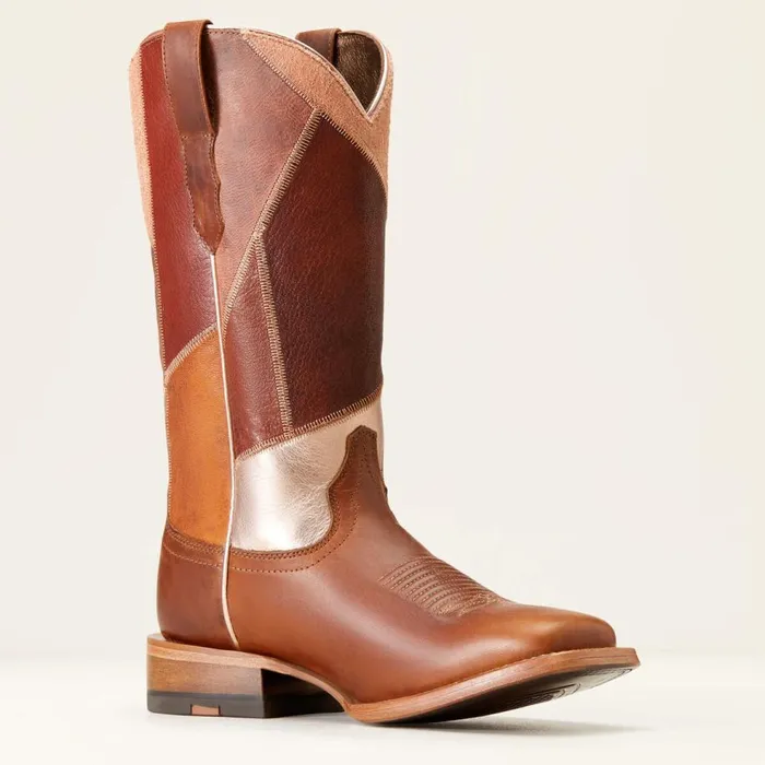 Women Frontier Patchwork Western Boot Dapper Tan Ariat Western Boots Women Frontier Patchwork Western Boot Dapper Tan Ariat Western Boots
