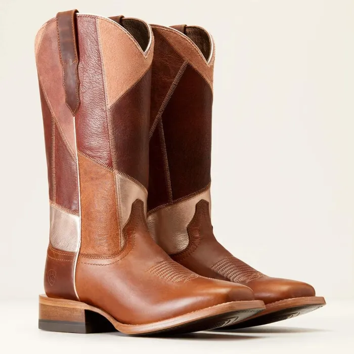 Women Frontier Patchwork Western Boot Dapper Tan Ariat Western Boots Women Frontier Patchwork Western Boot Dapper Tan Ariat Western Boots