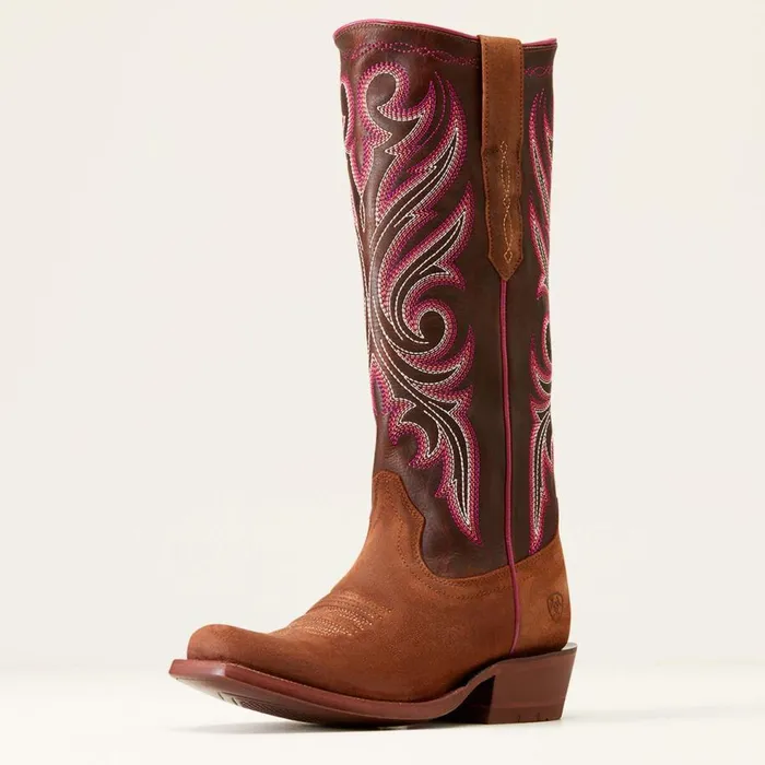 Women Futurity Starlight StretchFit Western Boot Terracotta Roughout Ariat Western Boots