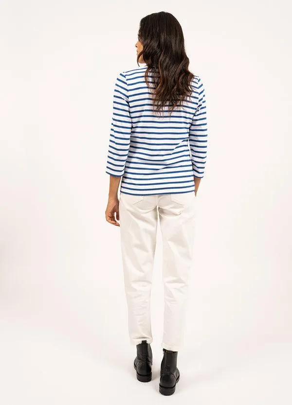 Women GALATHEE II White Royal Blue Saint James Breton Striped Shirts Women GALATHEE II White Royal Blue Saint James Breton Striped Shirts